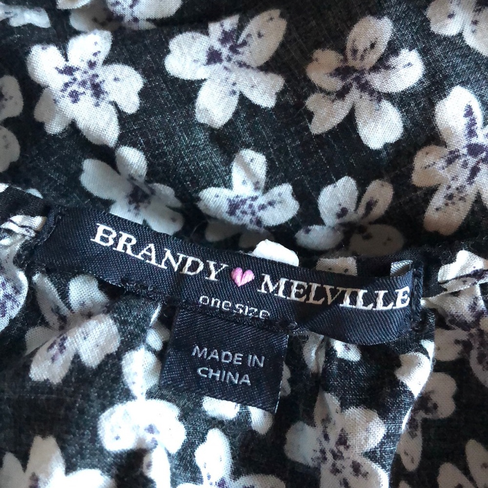 SOLD brandy melville b&w floral dress - Picture 4 of 4